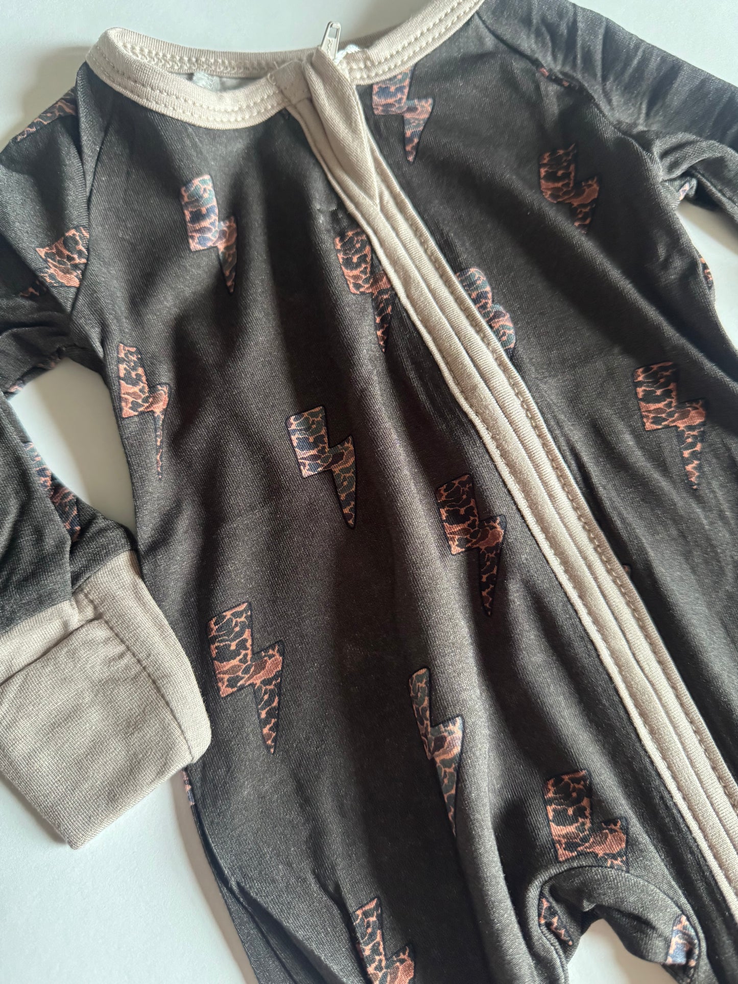 Camo Bolts Bamboo Romper