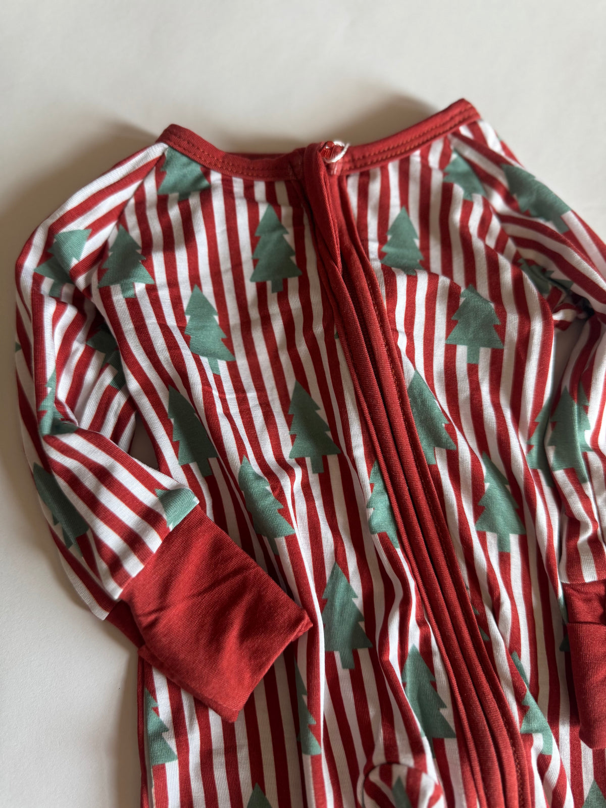 Stripes N Trees Christmas Bamboo Romper