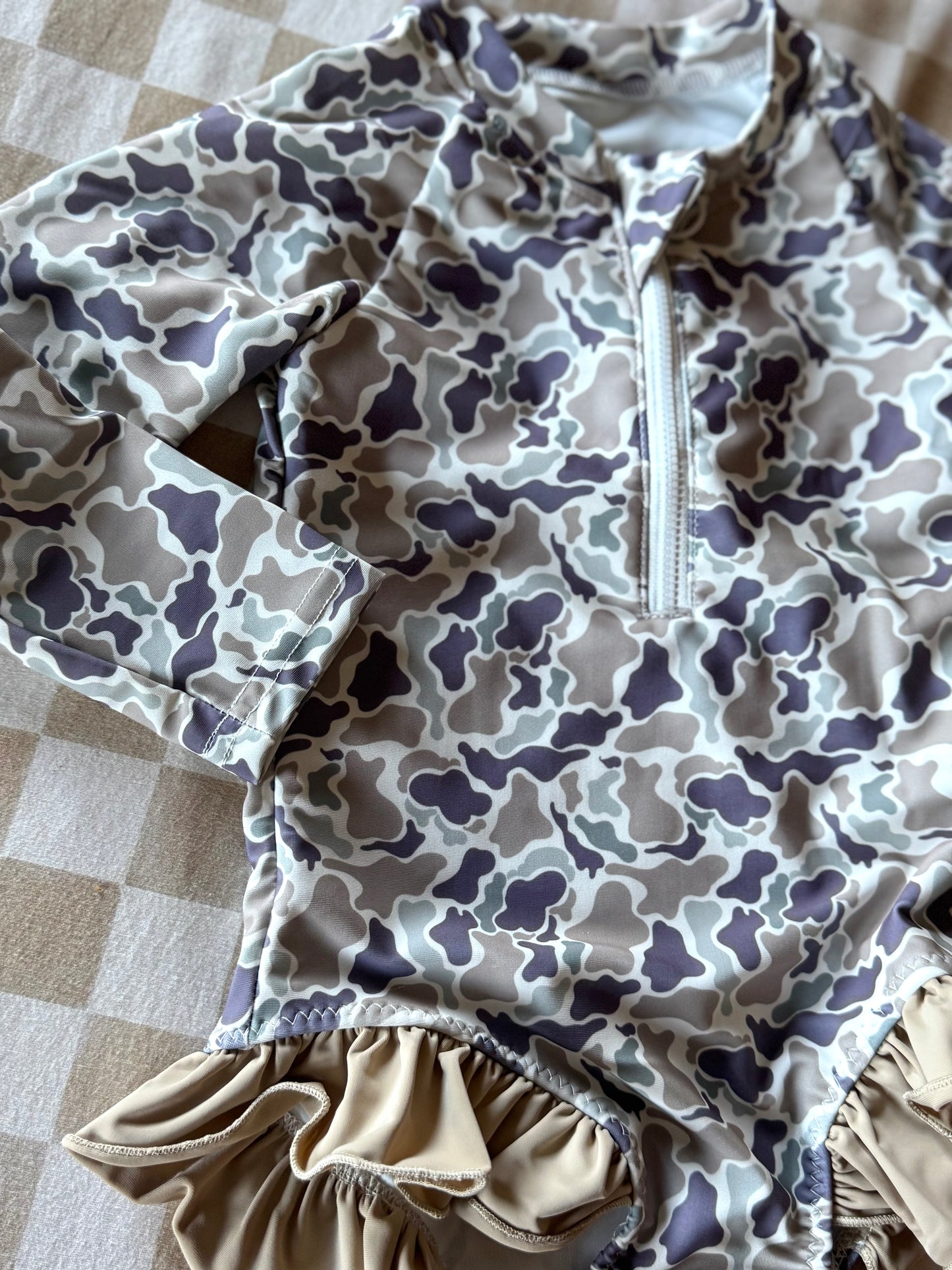 Girls Camo Rashguard Swim