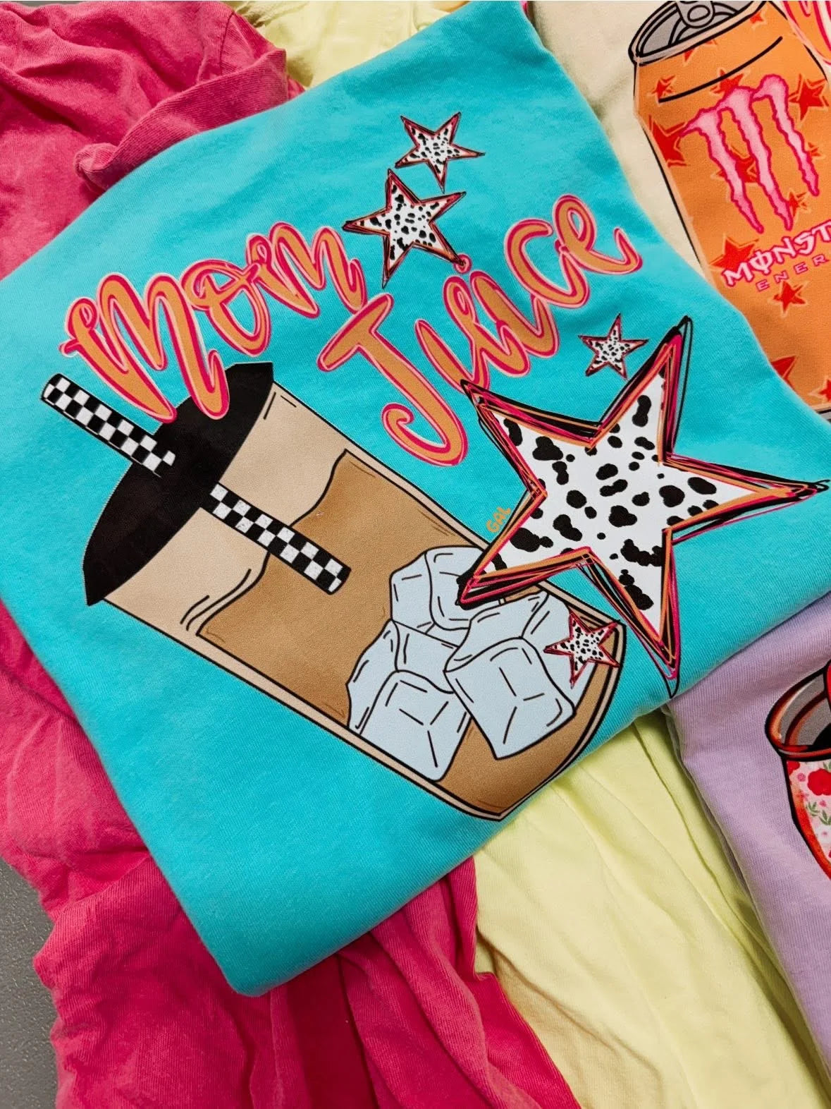 Mom Juice Iced Coffee Comfort Colors Tee