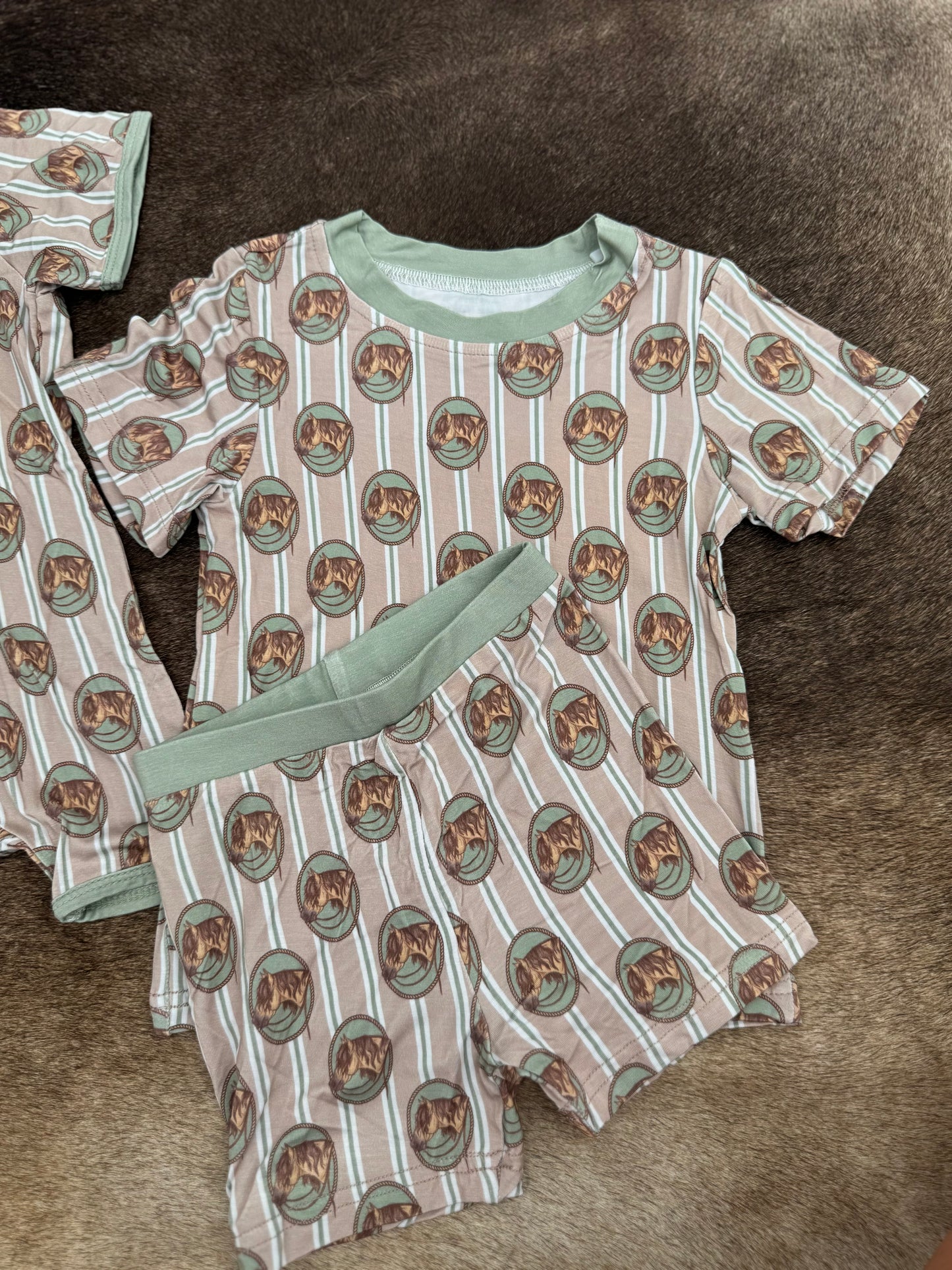 Sage Buckskin Bamboo Shorts Set
