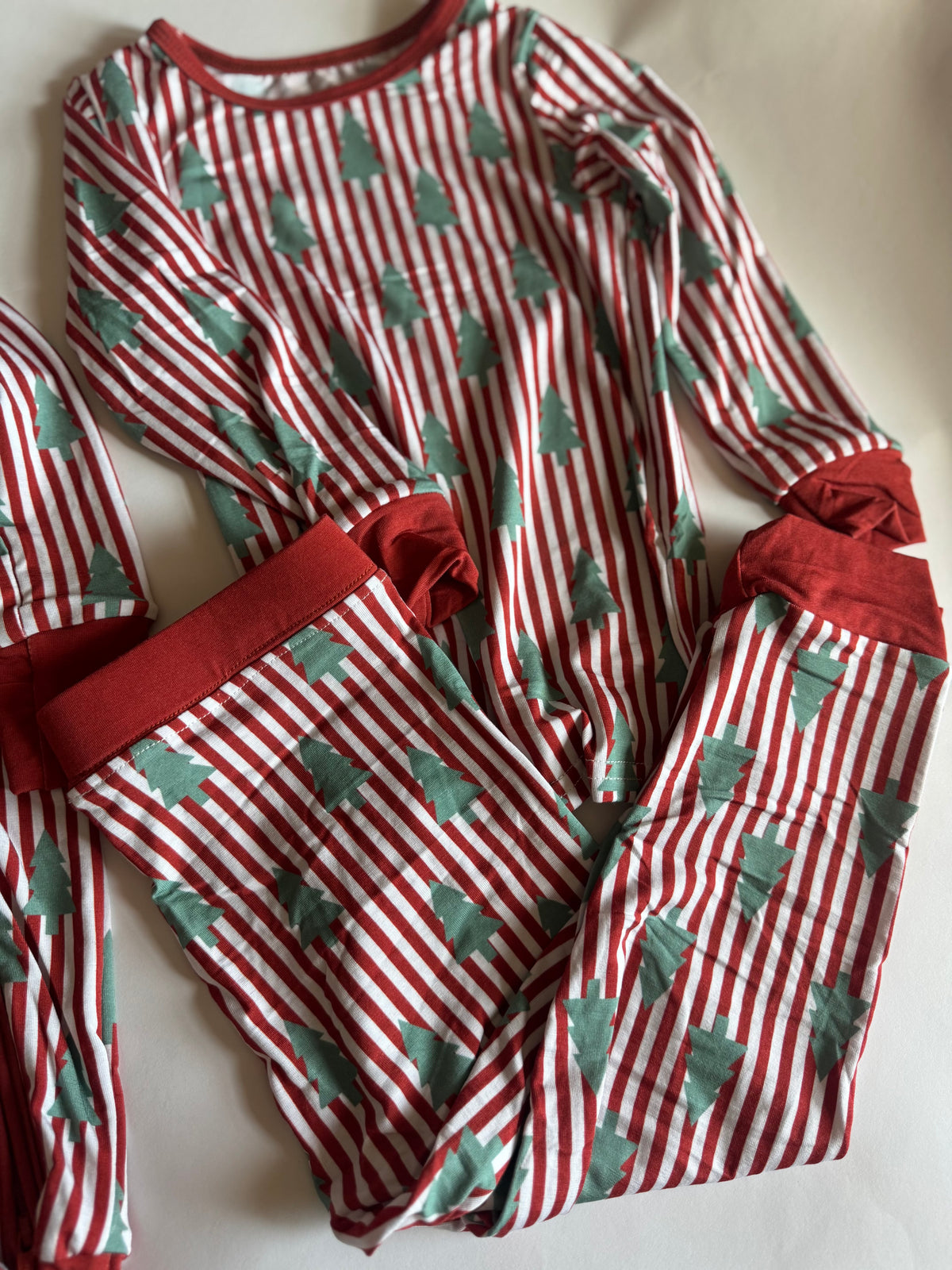 Stripes N Trees Christmas Bamboo Pants Set