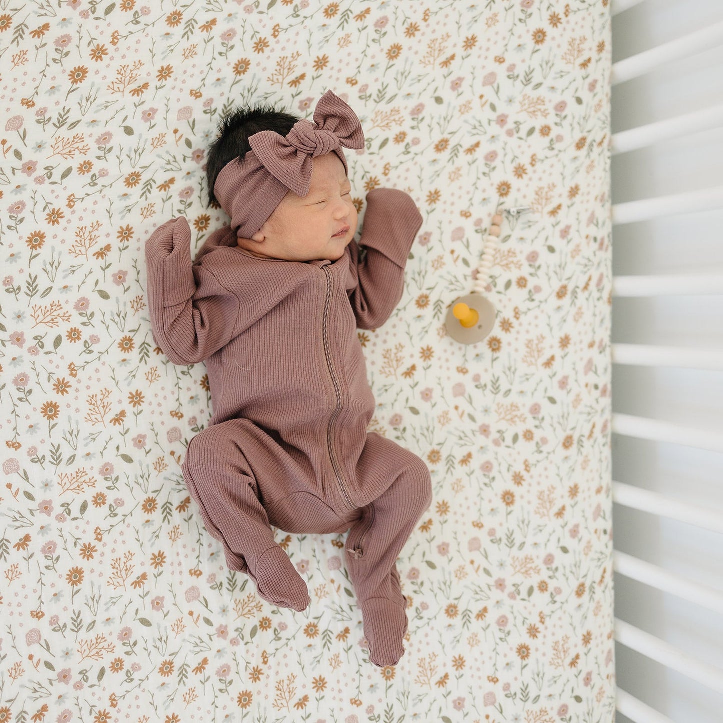 Meadow Floral Muslin Crib Sheet