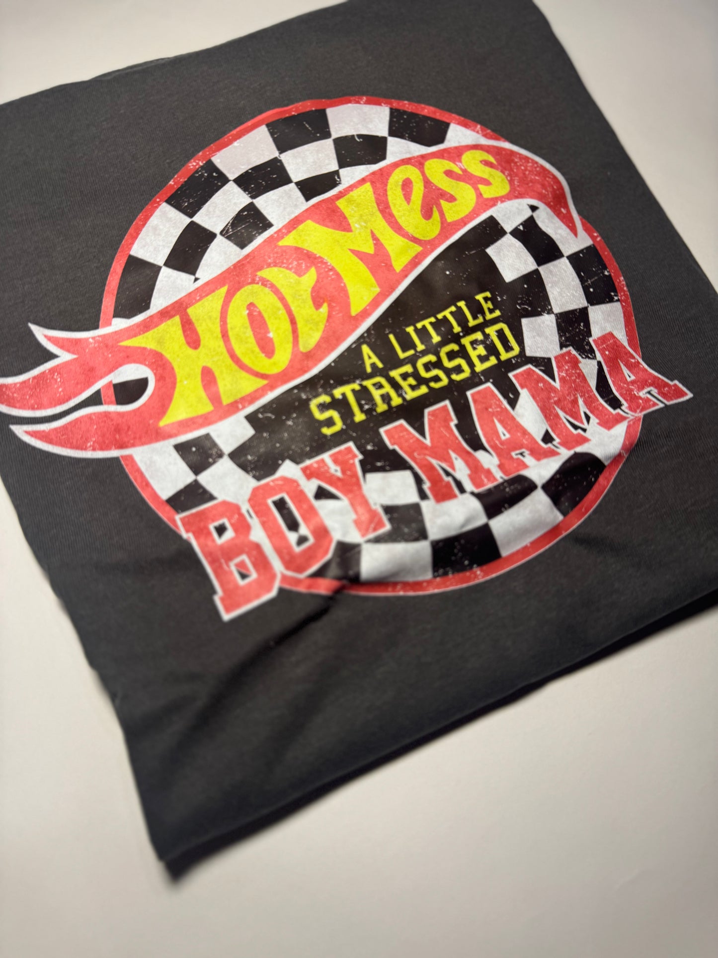 Hot Mess Boy Mama Comfort Colors Tee