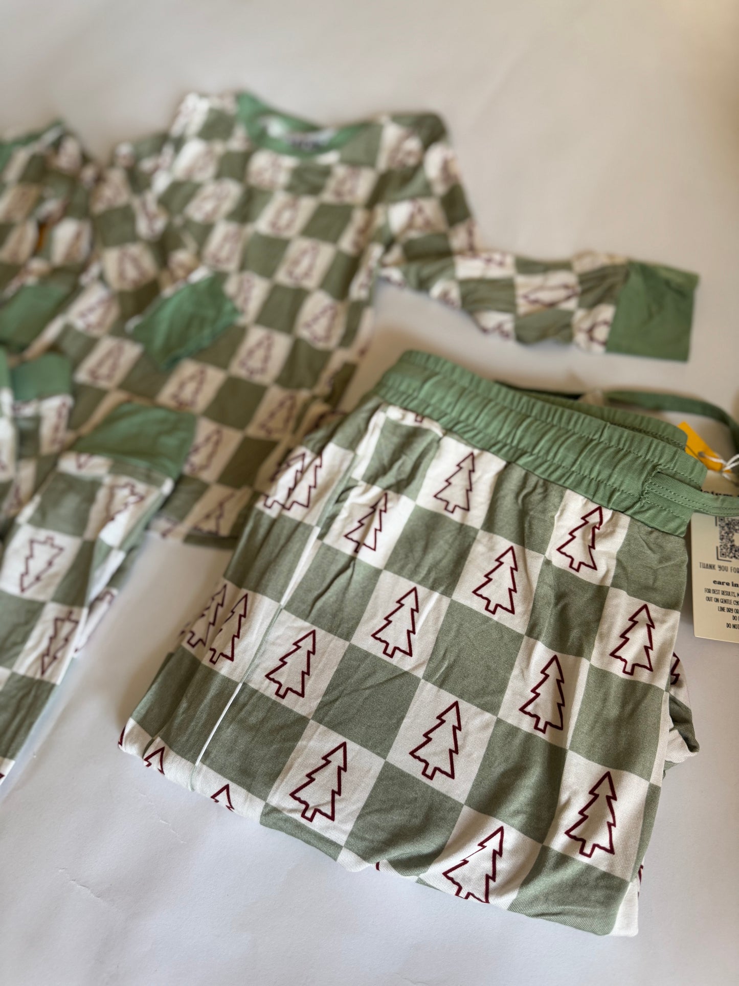 Checkered Christmas Adult Bamboo Pants