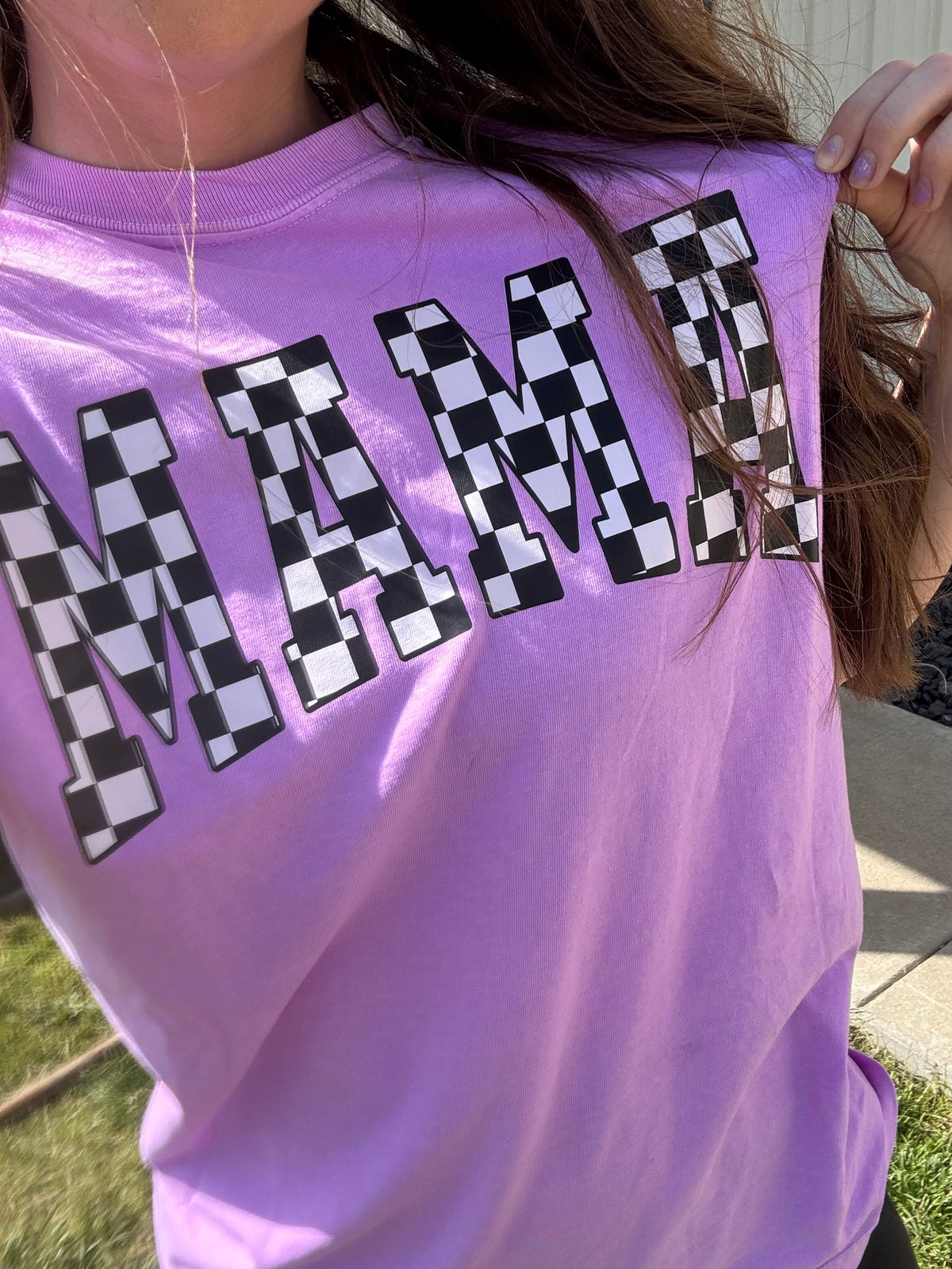 Checkered Mama Comfort Colors Tee