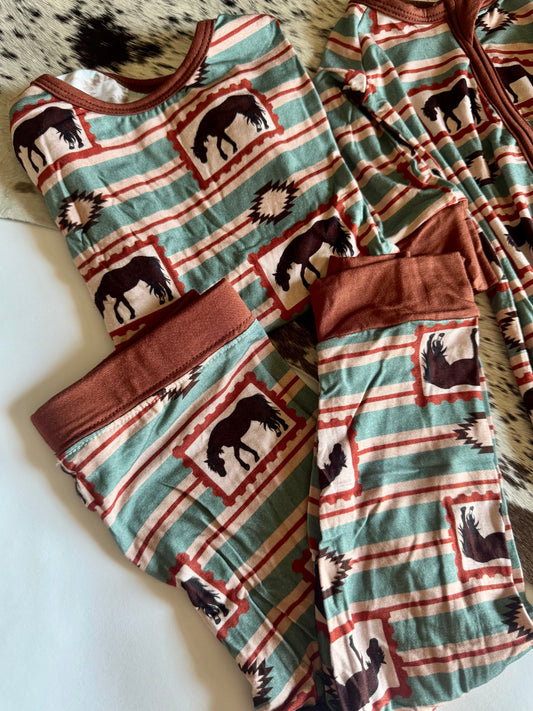 Bay Stripes Bamboo Pants Set