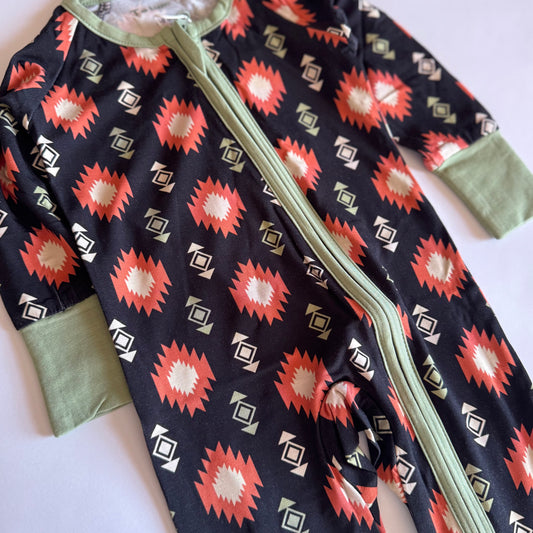 Earthy Aztec Bamboo Romper