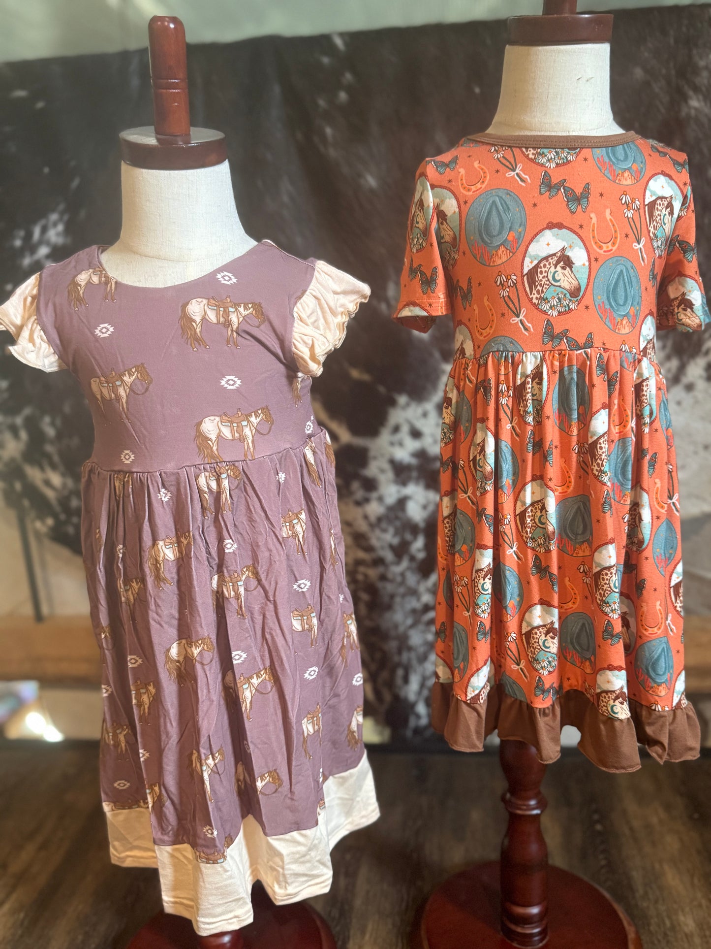 Peach Pony Bamboo Dress