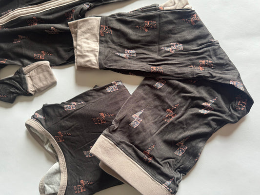 Camo Bolts Bamboo Pants Set