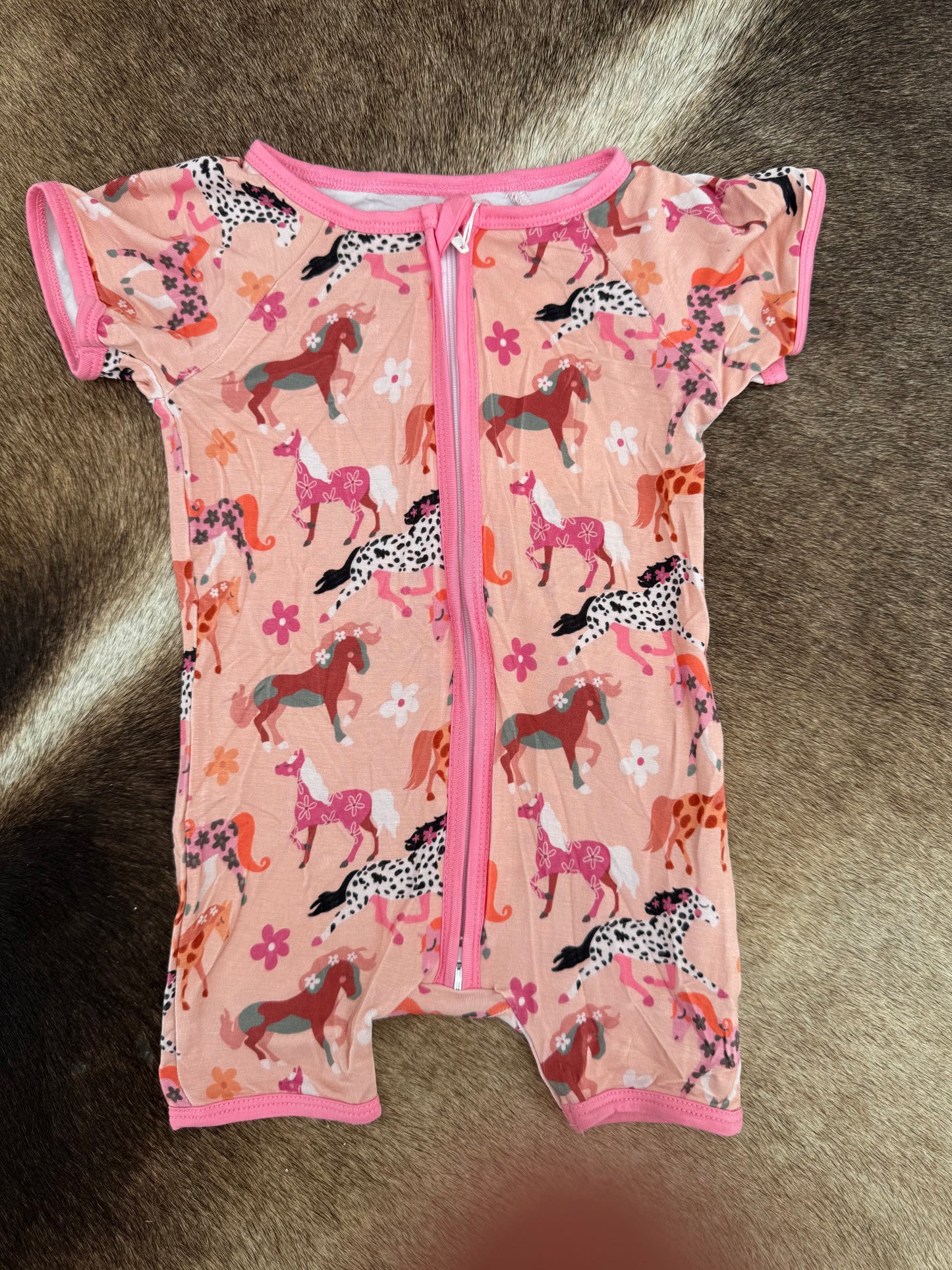 Floral Ponies Bamboo Shortie