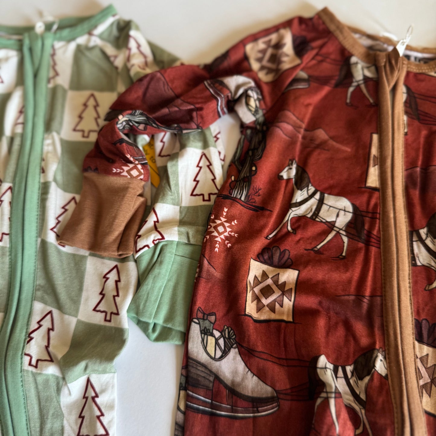 Western Christmas Bamboo Romper