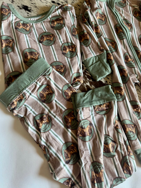Sage Buckskin Bamboo Pants Set