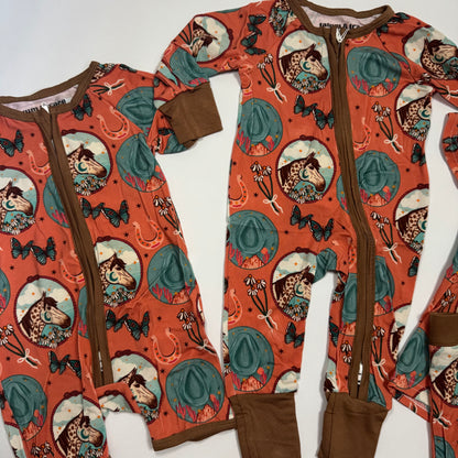Peach Pony Bamboo Romper