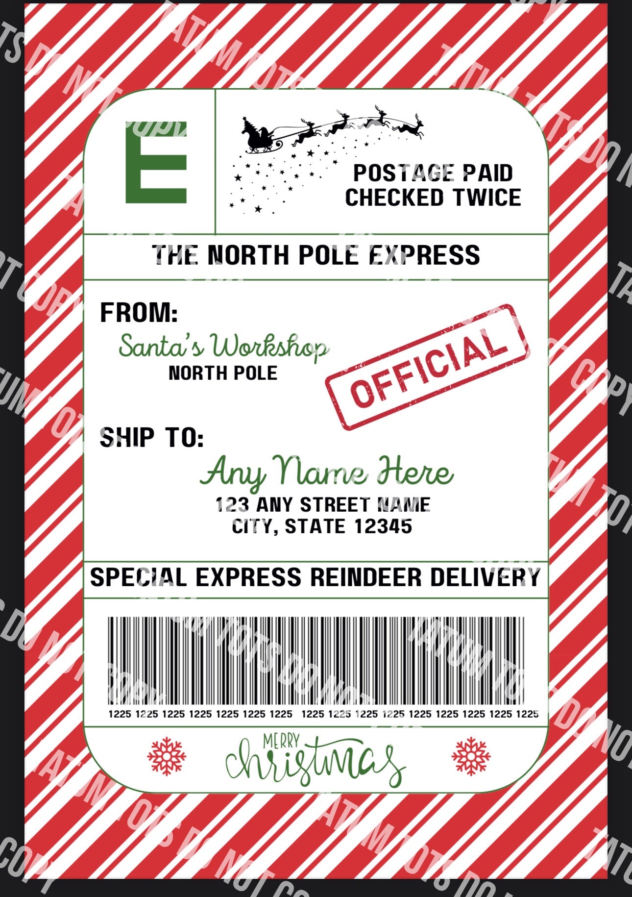 CANVA PRO USERS Santa Shipping Labels DIGITAL TEMPLATE