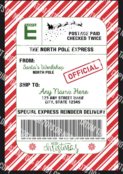 CANVA PRO USERS Santa Shipping Labels DIGITAL TEMPLATE