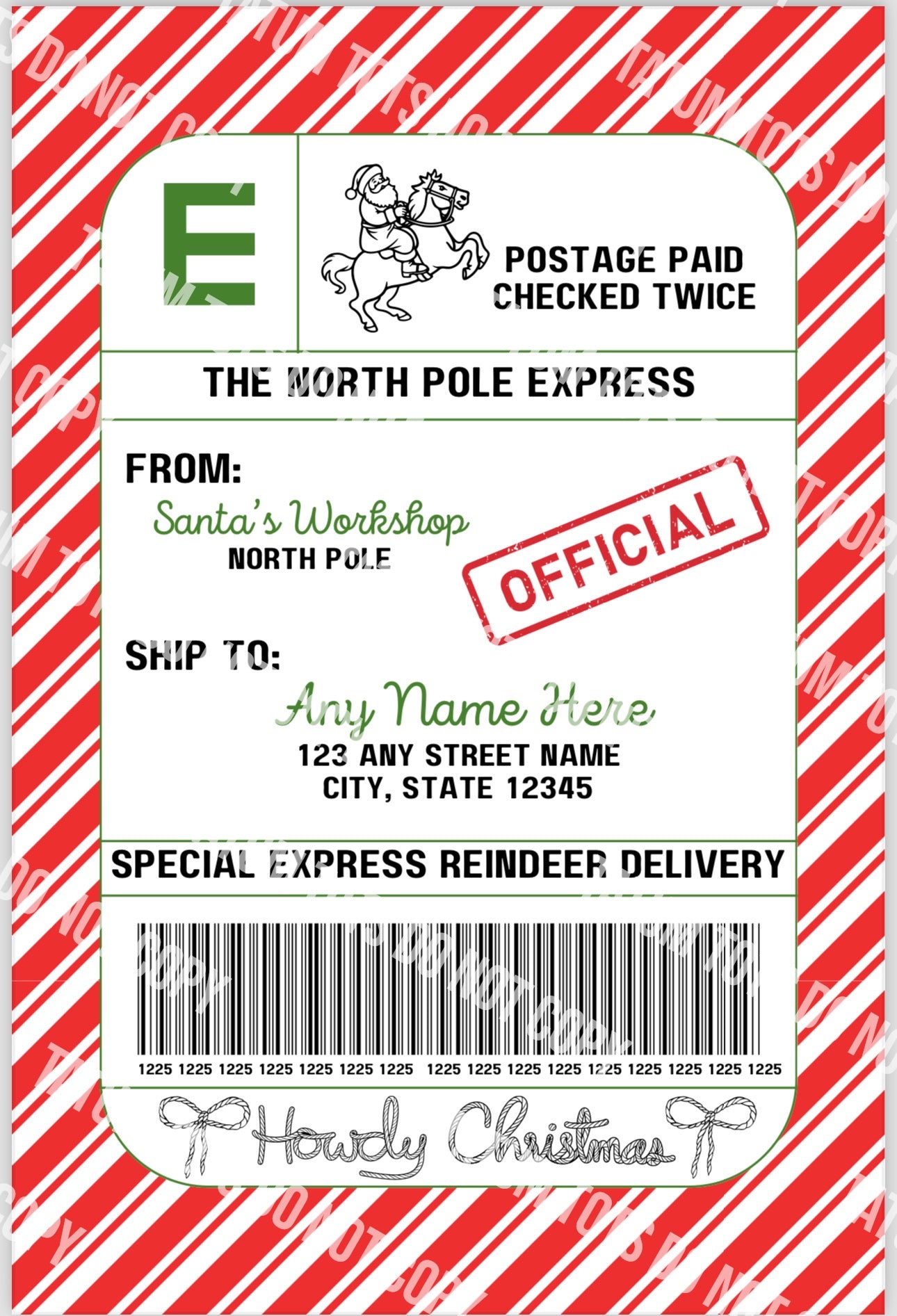 CANVA PRO USERS Santa Shipping Labels DIGITAL TEMPLATE