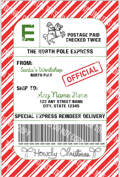 CANVA PRO USERS Santa Shipping Labels DIGITAL TEMPLATE