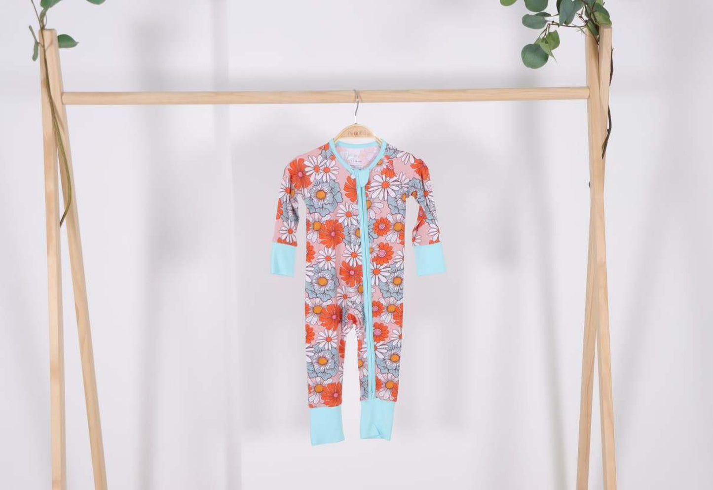 Retro Floral Bamboo Romper