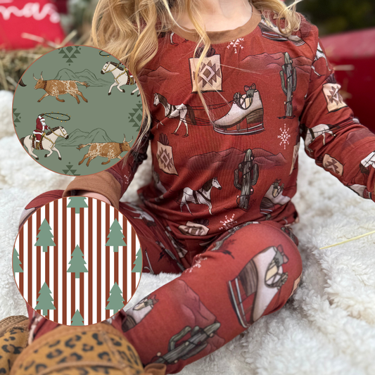 October Preorder Christmas Bamboo - LS Pants Sets