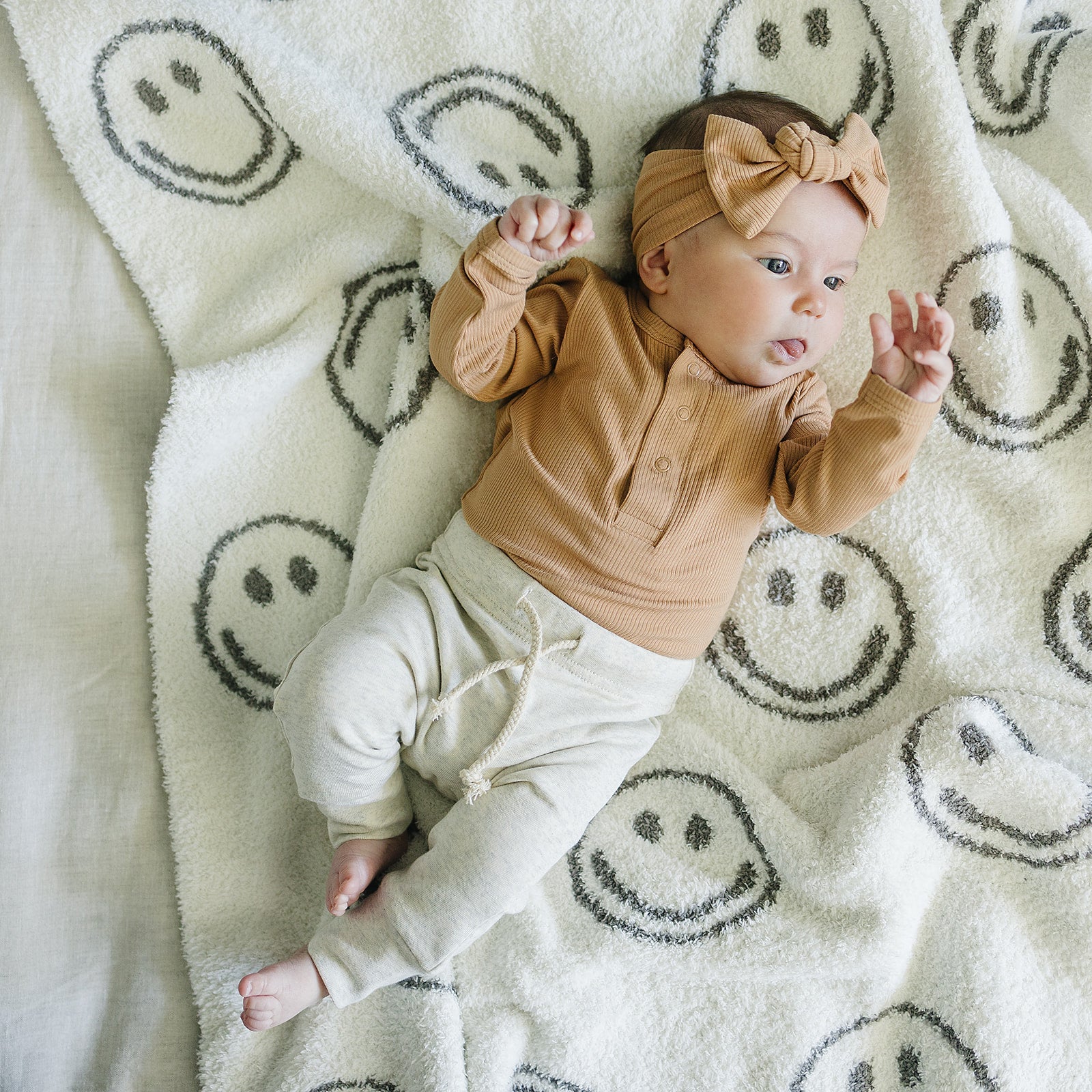 Latte Bamboo Snap Long Sleeve Ribbed Bodysuit