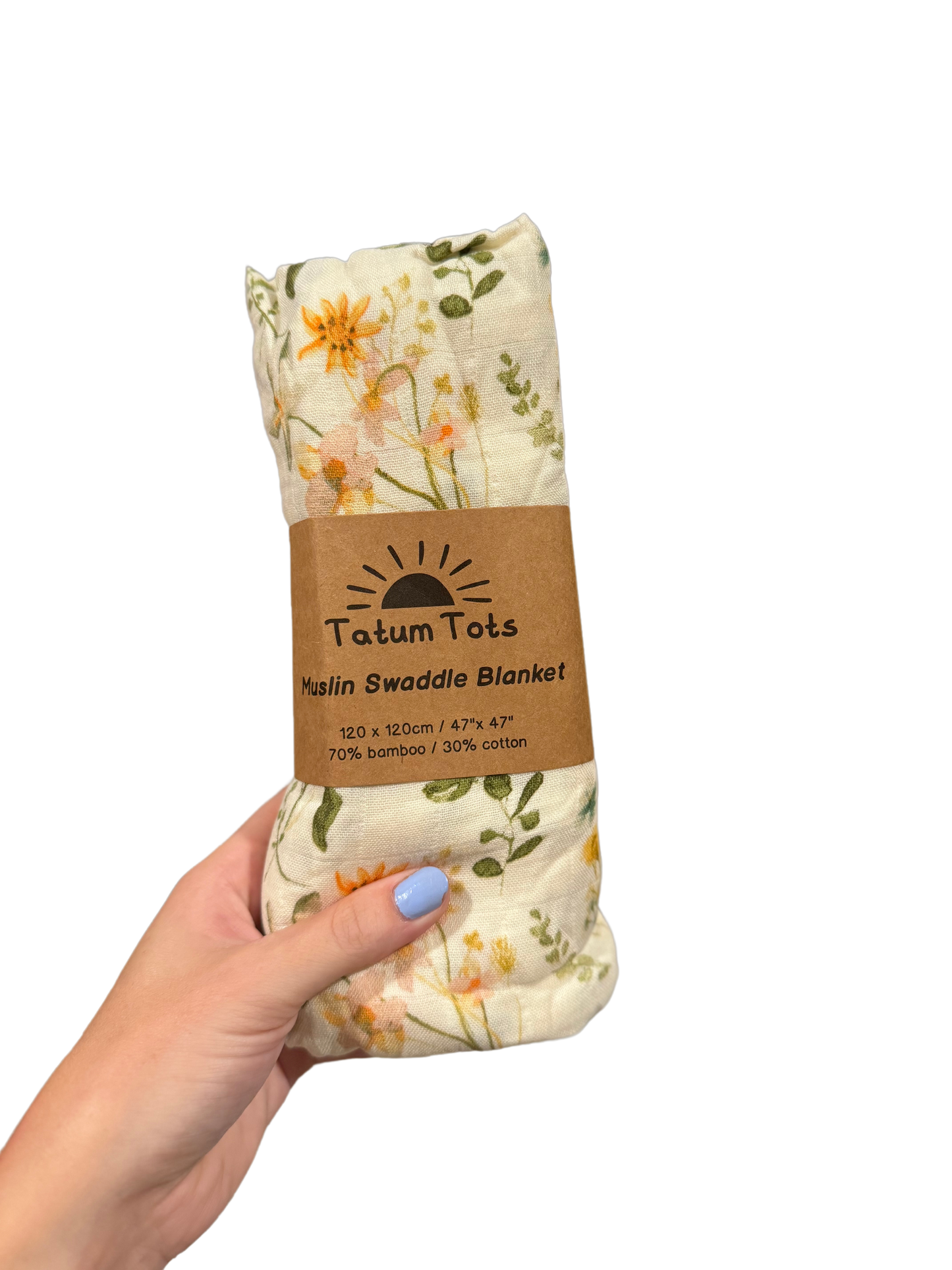 Wildflower Muslin Swaddle Blanket